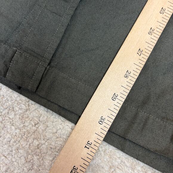 Vintage American Apparel Army Green Button Up Faded Shirt Twill M Made in USA - Picture 6 of 12